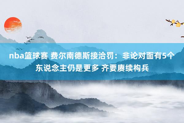 nba篮球赛 费尔南德斯接洽罚：非论对面有5个东说念主仍是更多 齐要赓续构兵