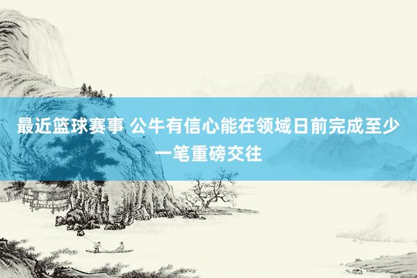 最近篮球赛事 公牛有信心能在领域日前完成至少一笔重磅交往