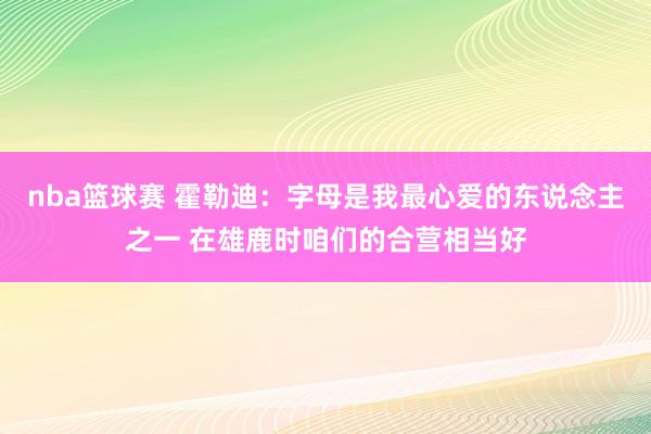 nba篮球赛 霍勒迪：字母是我最心爱的东说念主之一 在雄鹿时咱们的合营相当好